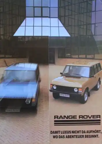 Range Rover Modellprogramm 1980 Automobilprospekt (1861)