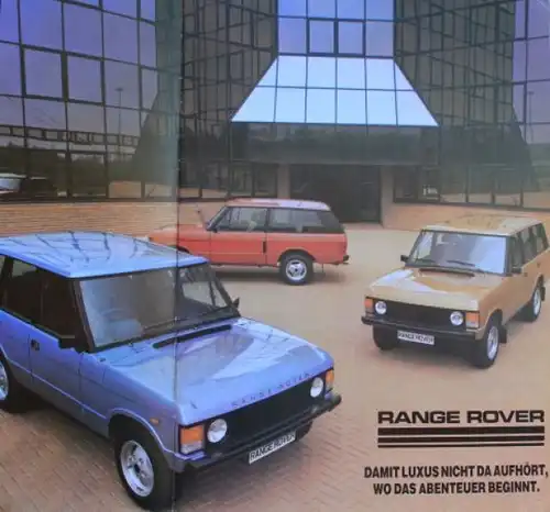 Range Rover Modellprogramm 1980 Automobilprospekt (1861)