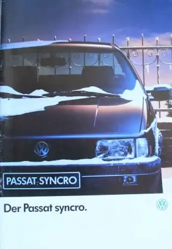 Volkswagen Passat Syncro Modellprogramm 1991 Automobilprospekt (2020)