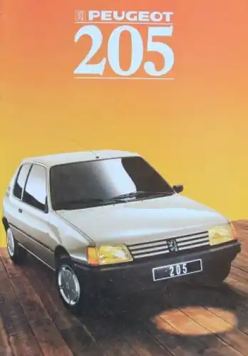Peugeot 205 Modellprogramm 1988 Automobilprospekt (2032)