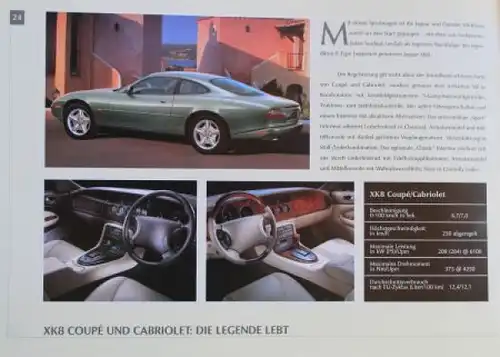 Jaguar XK Daimler Modellprogramm 1999 Automobilprospekt (2035)