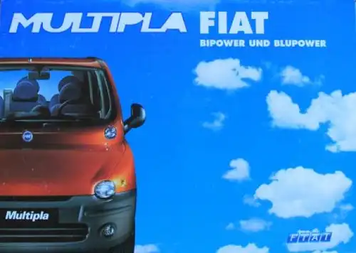 Fiat Multipla Bipower Modellprogramm 2001 Automobilprospekt (2040)