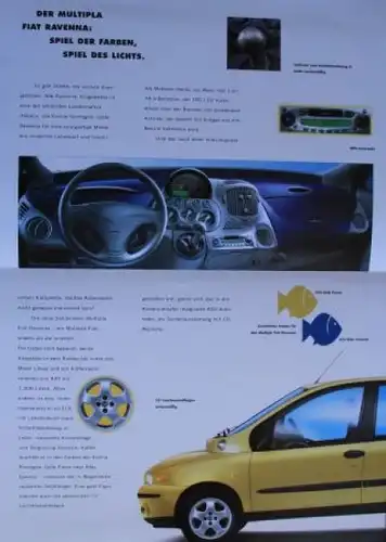 Fiat Multipla Ravenna Modellprogramm 2001 Automobilprospekt (2041)