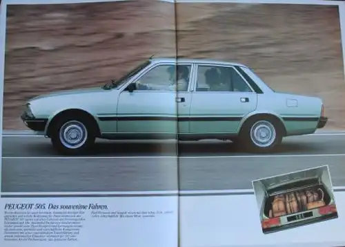 Peugeot 505 Modellprogramm 1983 Automobilprospekt (2045)