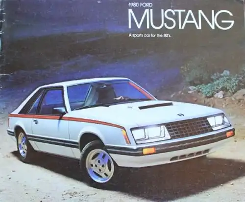 Ford Mustang Modellprogramm 1980 "A sportscar for the 80's" Automobilprospekt (2046)