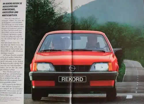 Opel Rekord Modellprogramm 1983 Automobilprospekte-Konvolut (2057)