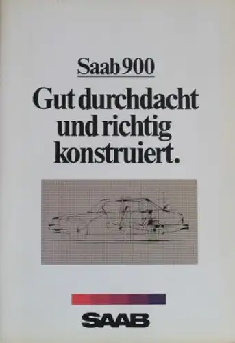 Saab 900 Modellprogramm 1981 "Gut durchdacht und richtig konstruiert" Automobilprospekt (2068)