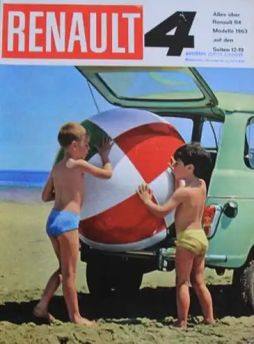 Renault 4 Modellprogramm 1963 Automobilprospekt (2110)
