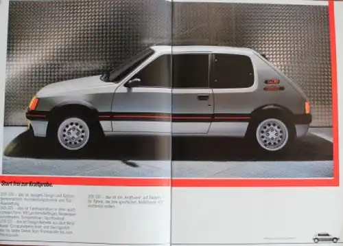 Peugeot 205 GTI Modellprogramm 1984 Automobilprospekt (2136)