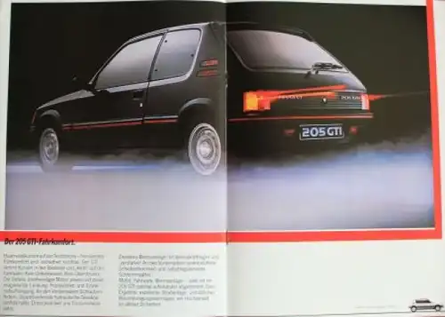 Peugeot 205 GTI Modellprogramm 1984 Automobilprospekt (2136)