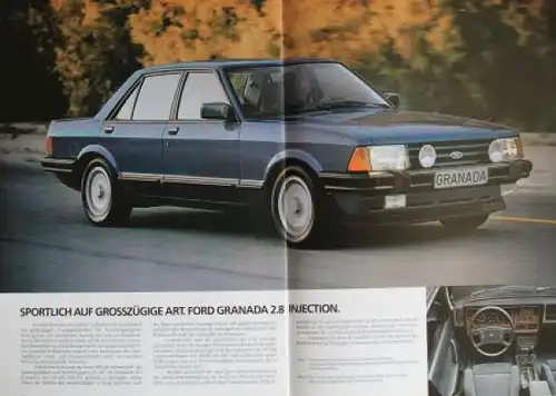 Ford Granada Modellprogramm 1983 "Wertvoller denn je" Automobilprospekt (2141)