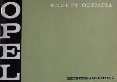 Opel Kadett Olympia 1970 Betriebsanleitung (2187)