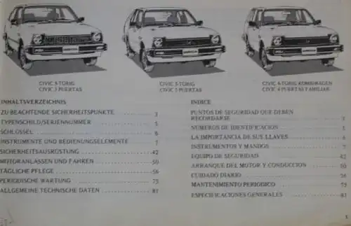 Honda Civic 1979 Betriebsanleitung (1067)