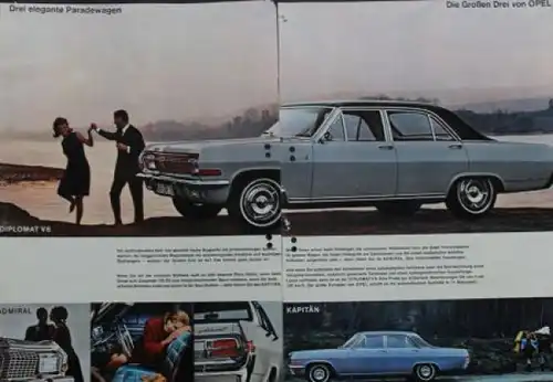 Opel Admiral Kapitän 1965 vier Werbeanzeigen (1143)