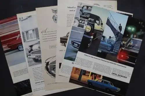 Opel Rekord Kadett 1950 sechs Werbeanzeigen (1148)