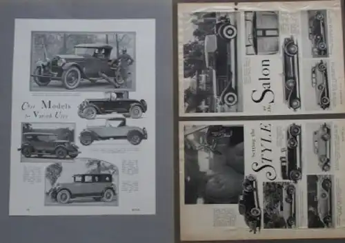 Packard Chrysler Kissel sechs Automobil-Werbeblätter 1925 (1152)