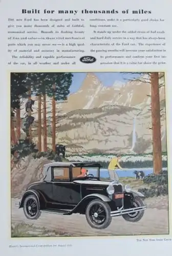 Ford Model A Sport Coupe 1930 Werbeanzeige (1290)