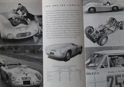 Borgward Modellprogramm 1955 Rennerfolge "Vom Inka zur Isabella" Automobilprospekt (1294)
