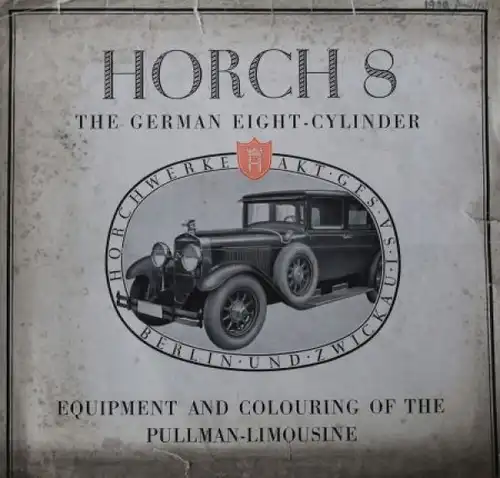 Horch 8 Farbprogramm 1930 Automobilprospekt (1325)