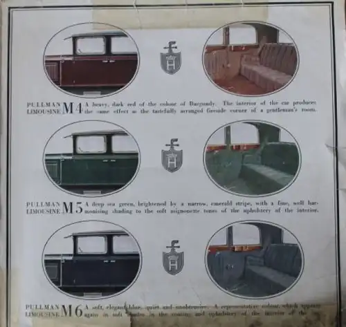 Horch 8 Farbprogramm 1930 Automobilprospekt (1325)