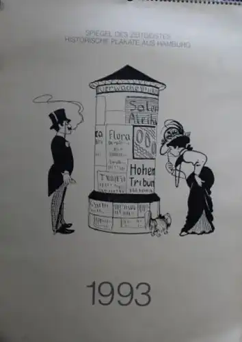 Verein Hamburger Geschichte 1993 "Historische Plakate" Jahreskalender (1843)