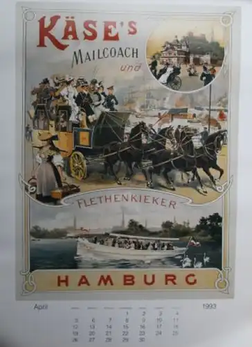 Verein Hamburger Geschichte "Historische Plakate" Jahreskalender 1993 (1843)