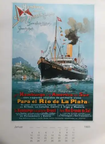 Verein Hamburger Geschichte 1993 "Historische Plakate" Jahreskalender (1843)