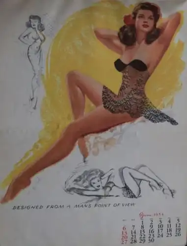 Studio Sketches Pin-up Kalender 1954 Monroe (1847)