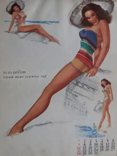 Studio Sketches Pin-up Kalender 1954 Marilyn Monroe (1847)