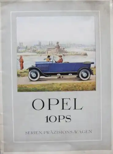 Opel 10 PS Modellprogramm 1924 Automobilprospekt (7152)