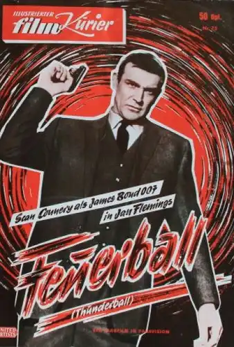 Film-Kurier "James Bond Feuerball" 1965 Film-Prospekt (7173)