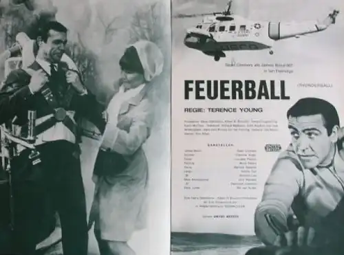 Film-Kurier "James Bond Feuerball" 1965 Film-Prospekt (7173)