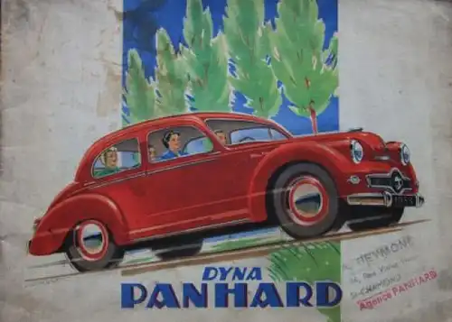 Panhard Dyna Modellprogramm 1953 Automobilprospekt (7313)