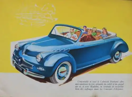 Panhard Dyna Modellprogramm 1953 Automobilprospekt (7313)