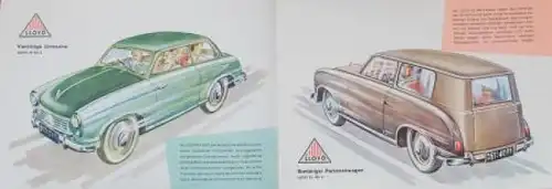 Lloyd Modellprogramm 1953 Automobilprospekt (7316)