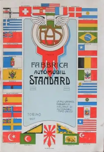 Fabbricia Automobili Standard Modellprogramm 1907 Automobilprospekt (1739)