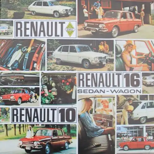 Renault 16 Modellprogramm 1968 Sedan-Wagon Automobilprospekt (9774)