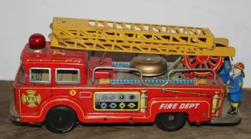 Nomura Feuerwehrauto "Fire Department" 1965 Blechmodell mit Batterieantrieb (9779)