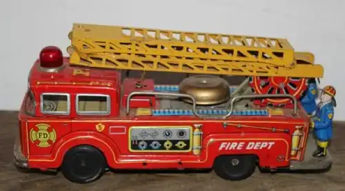 TN Nomura Feuerwehrauto "Fire Department" 1965 Blechmodell mit Batterieantrieb (9779)