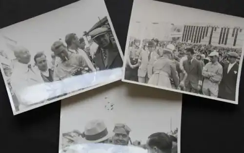 Rosemeyer beim Großer-Preis von Deutschland 1937 drei Originalfotos (9798)