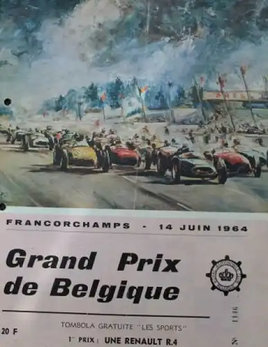 "Grand-Prix de Belgique" Francorchamps Juni 1964 Rennprogramm (9896)