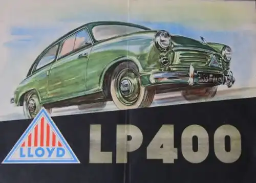 Lloyd LP 400 Modellprogramm 1956 Automobilprospekt (9948)