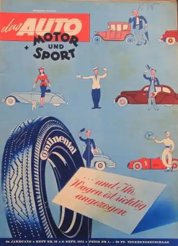 "Das Auto, Motor & Sport" Auto-Magazin 1951 (9986)