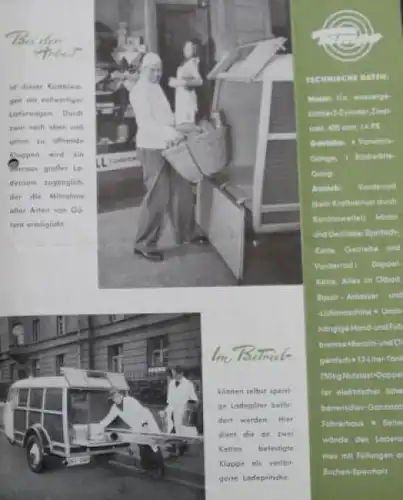 Tempo Hanseat Kombiwagen Modellprogramm 1953 Lastwagenprospekt (8857)