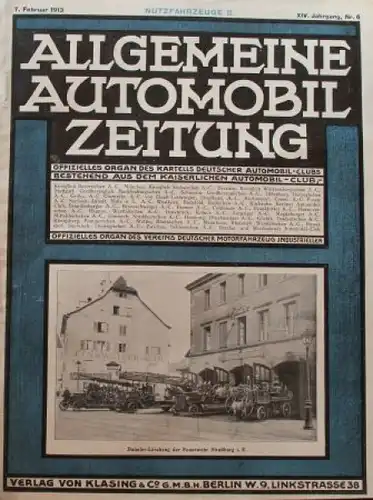 "Allgemeine Automobil-Zeitung" Automobil-Magazin 1913 (7006)