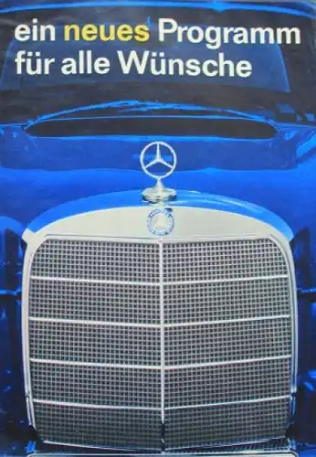 Mercedes-Benz Modellprogramm 1959 "Ein neues Programm für alle Wünsche" Automobilprospekt (0513)