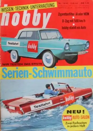 "Hobby - Das Magazin der Technik" 1962 Amphicar Technik-Magazin (0516)