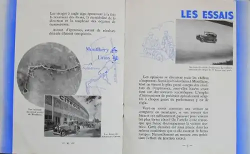 Citroen Modellprogramm 1930 "Les Voitures a Montlhery" Automobilprospekt (0519)