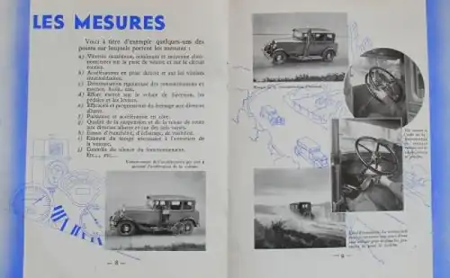 Citroen Modellprogramm 1930 "Les Voitures a Montlhery" Automobilprospekt (0519)