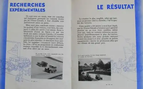 Citroen Modellprogramm 1930 "Les Voitures a Montlhery" Automobilprospekt (0519)